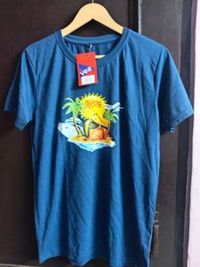 VEA Blue Graphic Print T-shirt