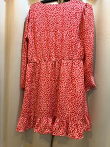 Red Floral Print Mini Dress