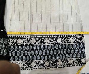 Elegant Black kurta &amp; dupata with Mirror Work