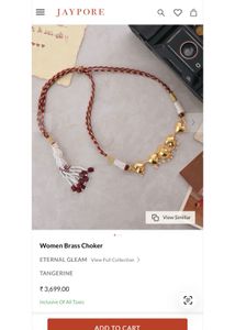TANGERINE 22k gold plated woman brass chokar