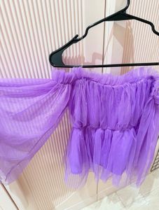 Purple Tulle Top