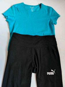 COMBO PUMA TIGHTS + JOCKEY TSHIRT