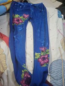Floral Print Jeans 6-8 years