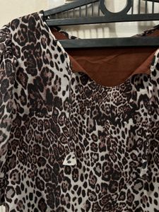 Animal Print Mini Dress
