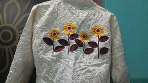 combo offer (3 tops)Teal Smocked Floral Tie-Strap