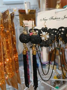 Long Black Earrings