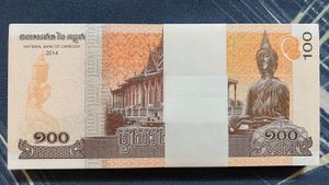 100 Riels Cambodia Complete Serial Bundle Rare