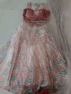 Stunning Pink Embroidered Lehenga Choli