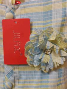New Cute Blue &amp; Yellow Plaid Dress