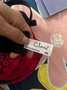 Clovia Red Lace Bra