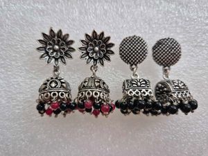 Elegant Jhumka Earrings Set - Unused