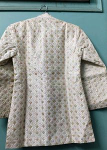Off White Sherwani For Boys