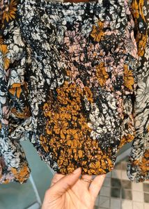 Floral Ruched Crop Top