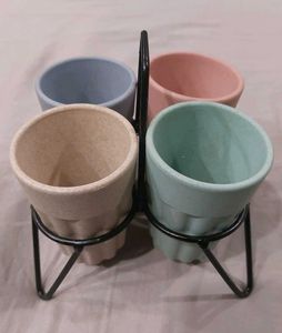 Set of 4 Pastel Cups