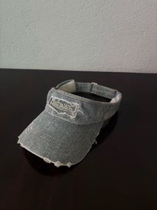 Y2K Von Dutch Denim Visor Hat