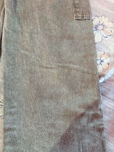 Grey Cargo Jeans - Wide Leg