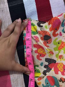 Colourful girls gown with elephant print