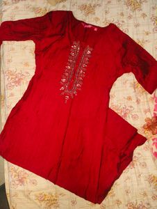 Elegant Red Kurta❤️