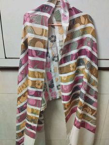 Floral Striped Scarf