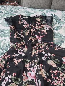 Floral Print V-Neck Dress