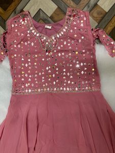 Embroidered Pink gown Set