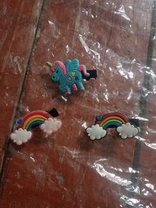 Cute Unicorn & Rainbow Hair Clips Set