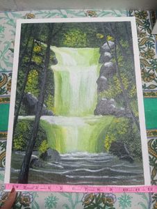 Waterfall acrylic Painting