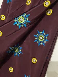 Embroidered Coffee  Saree
