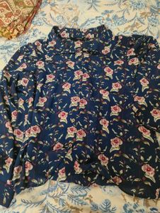 Floral Print Button-Down Shirt