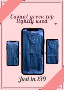 Casual Green Top for Girls | Stylish & Comfortable