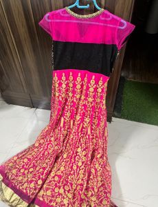 Brand Neww Pink Embroidery Ethnic Gown