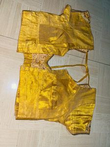 Exquisite Golden Embroidered Blouse