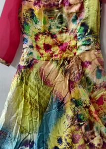 🎀FINE SATIN A LINE DRESS 💃🏵️💮🌸🌺🌸