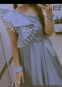 Stunning sea Blue Layered gown