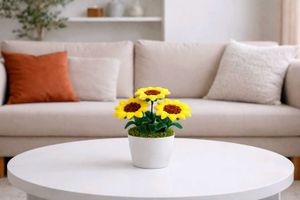 Artificial Sunflower Potted Plant
