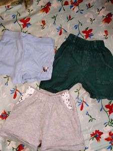 Cute Boys Shorts Bundle - Three Pairs