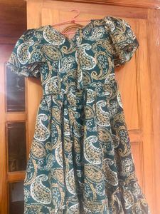 Paisley Print Midi Dress