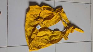 Yellow crop top
