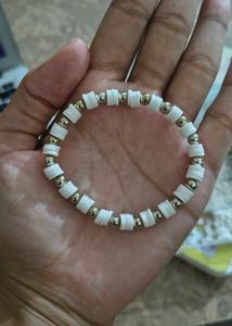 White & silver Beaded Bracelet
