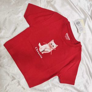 Cute Cat Graphic Crop Tee - XS/S