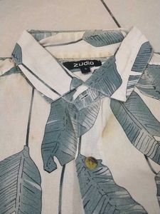 Men's Tropical Leaf Print Shirt