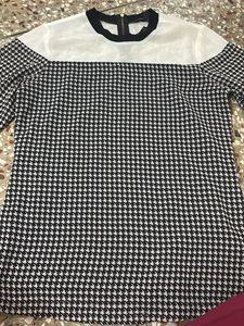 Black And White Women A Line Top