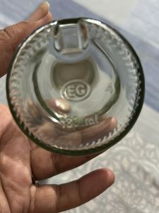 Clear Glass Bottle with Orange Cap(4 bottles)