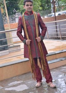Sherwani With Fine Hand Made Embroidery