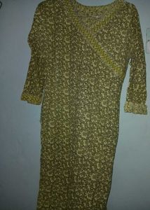 Green Floral Print Kurta