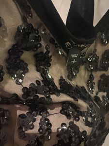 Sparkly Sequin black &amp; nude Camisole Top