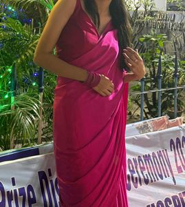 Elegant Pink Silk Saree with blouse