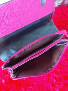Hot Pink Quilted Crossbody Bag