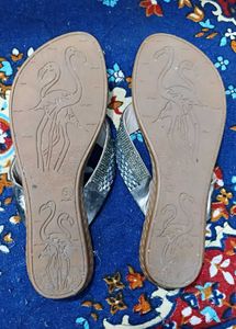 Sparkling Embellished Flip Flops Sandals