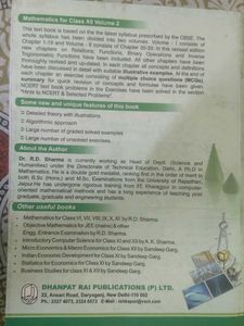 Mathematics Class XII Vol 2 by R.D. Sharma